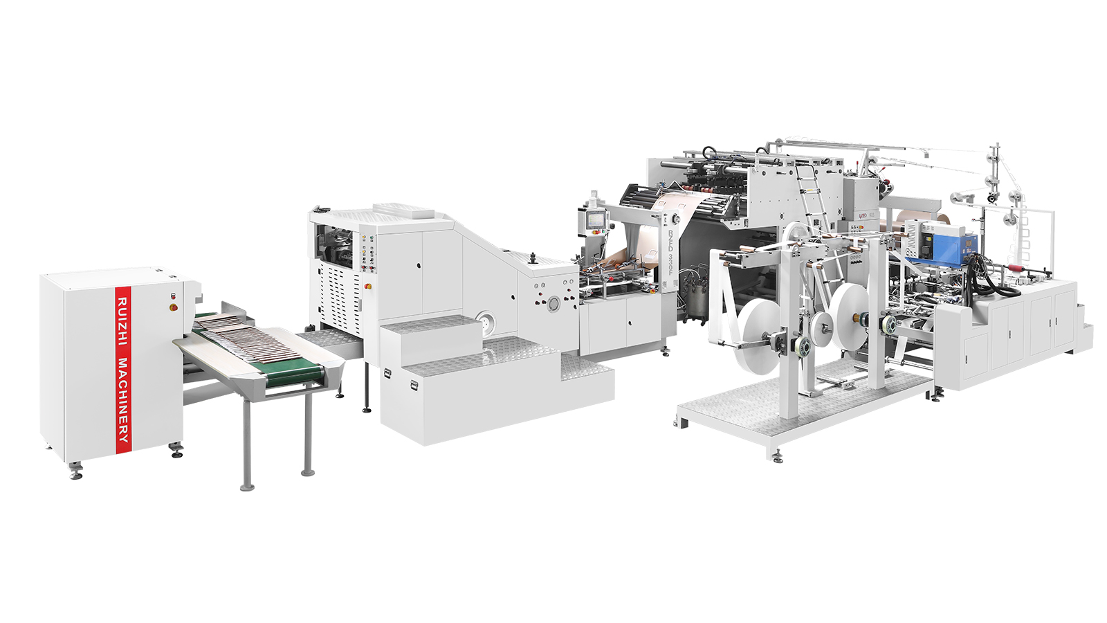 銳志機械RZFD-330F全自動方底扁繩手提紙袋機：助力環(huán)保解決方案